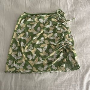 Urban Outfitters Green Butterfly Skirt - Size Small